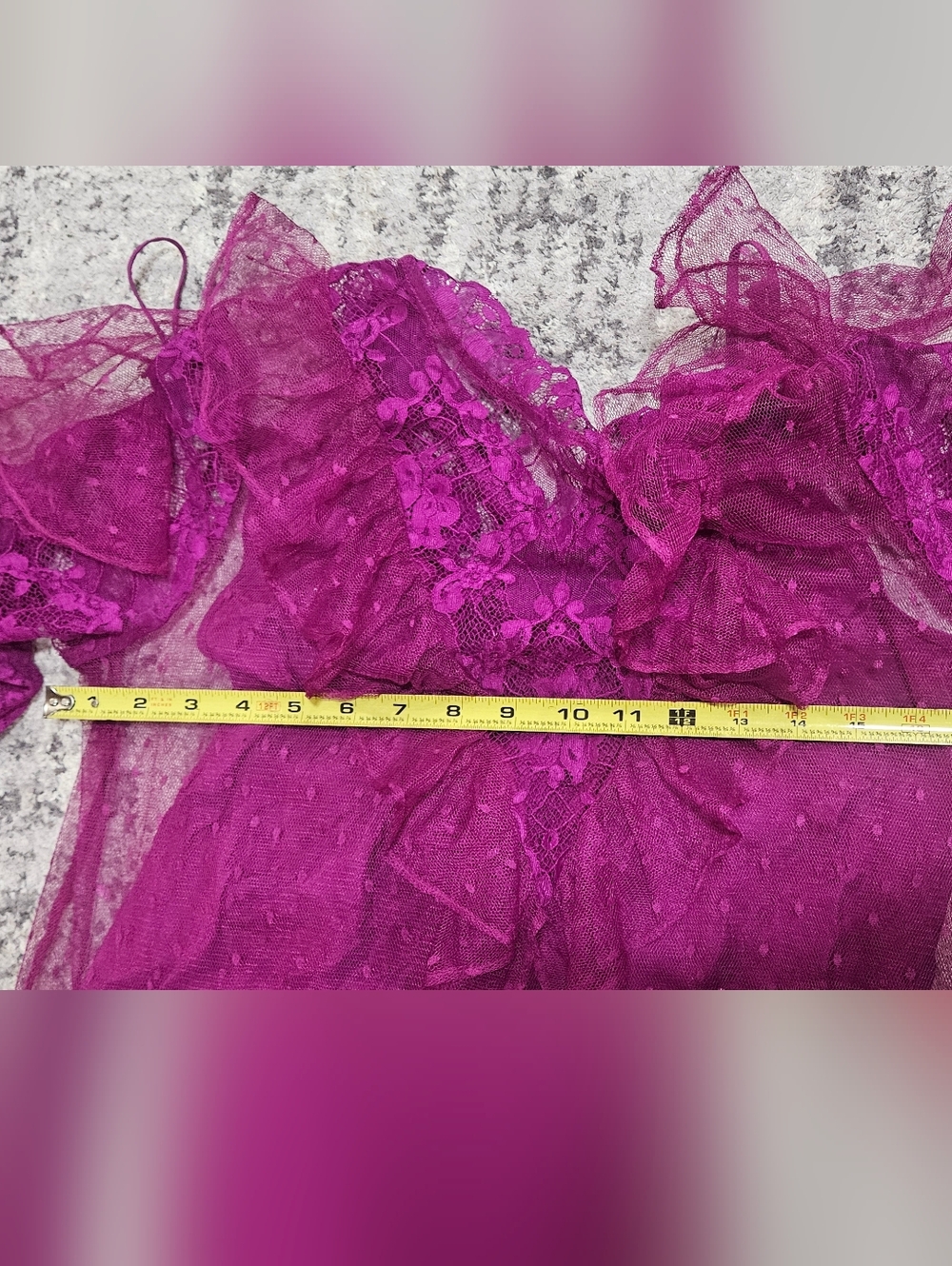 Temperley London Elegant Lace Magenta Dress Size 8 - Picture 8 of 8